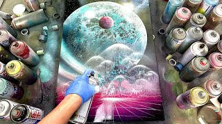 City in the Space shell - SPRAY PAINT ART by Skech by Skech Art 6,375 views 5 days ago 12 minutes, 35 seconds