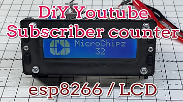 EP 032 - Lets build a YouTube subscriber counter, LCD and esp8266 wemos d1 mini.