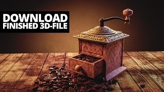 Modeling coffee grinder in Blender