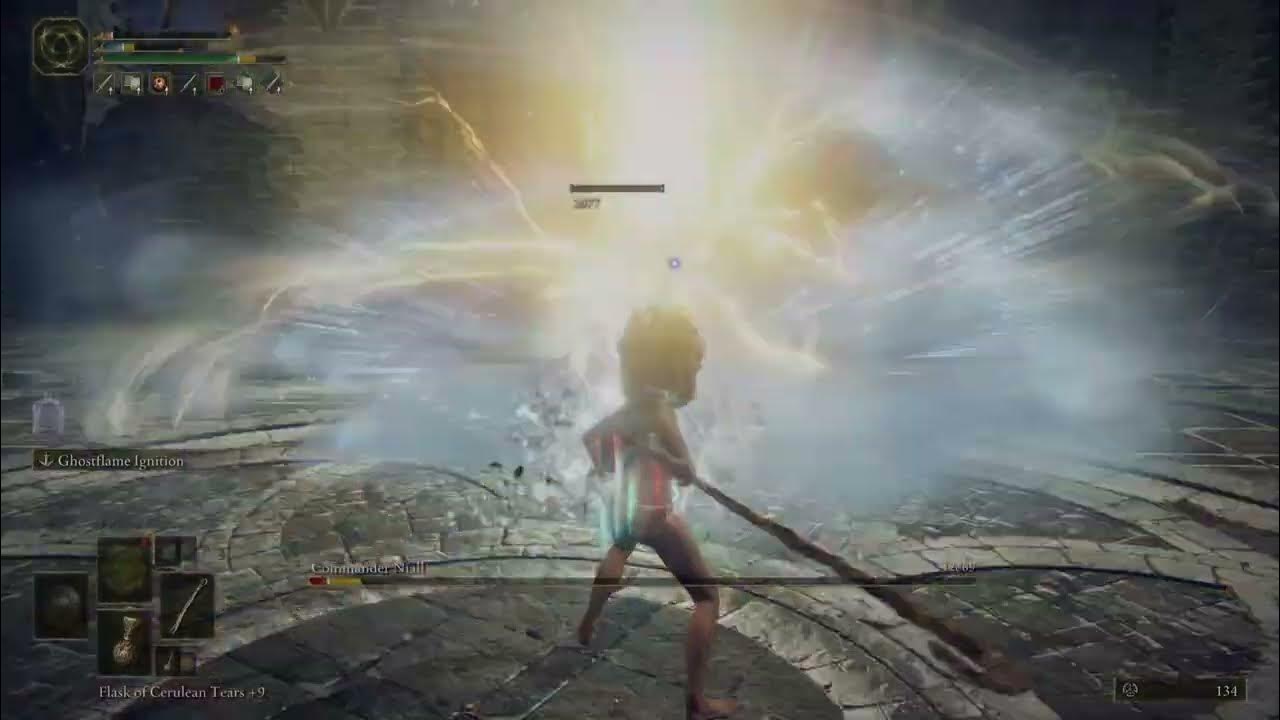 Elden Ring RL1 Commander Niall 33 second kill Ghostflame Ignition