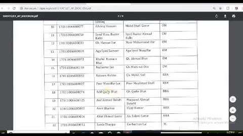 JKPSC SHORTLIST ASSISTANT PROFESSOR HIGHER EDUCATION