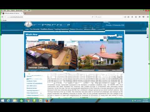 Calicut University Hall Ticket - Watch Video - How to Download !!!