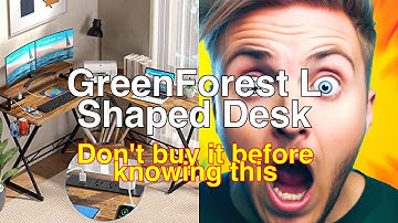 GreenForest L Shaped Desk with Power Outlets Review - The Perfect Home Office Gaming Desk