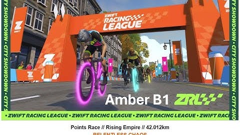 Points Race MADNESS! My kind of race! #ZRL (Amber B1) Team RELENTLESS Chaos #Zwift
