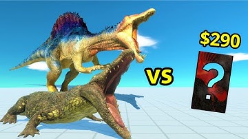 Spinosaurus and Purussaurus vs random team same price ARBS Animal revolt battle simulator
