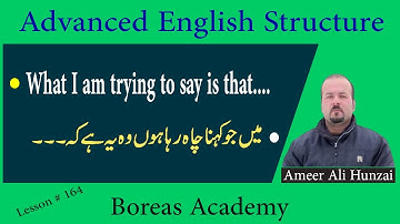 Advanced English spoken structure for English language learners | By Ameer Ali Hunzai