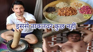 Indian Kushti Power Drink (Badam Ragda) || Indian Wrestlers Workout And Pehelwan Power Drink