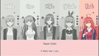 Gotoubun no Hanayome Opening - Gotoubun no Kimochi Full Version (Color Coded)   Lyrics