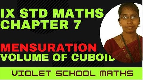 IX th standard samacheer maths MensurationVolume of cube and cuboid introduction and examples.