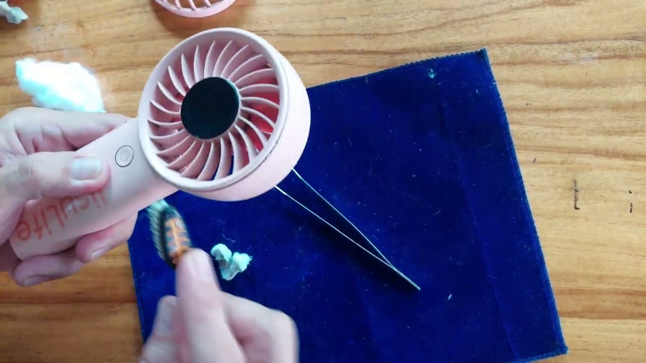 JISULIFE Handheld Fan Life4 | Cleaning | Alcohol + Cotton | Cleaned