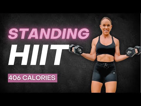 45 MIN STANDING HIIT | Full Body Calorie Burn | No Repeat | with Weights