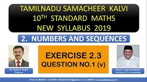 CLASS 10 MATHS | TN Samacheer Kalvi | EXERCISE 2.3 | QUESTION NO. 1 (v) | MODULAR ARITHMETIC