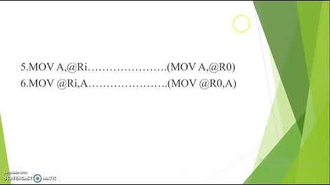 INSTRUCTION SET OF 8051  DATA TRANSFER GROUPPART 2