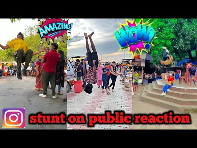 Stunt on public reaction 😱😱 // Instagram viral reels video // as fitness  lover 