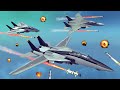F-14 Tomcat & F-15 Strike Eagle, Midair Collisions, Emergency Landings & Combat #19 | Besiege