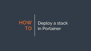 How to deploy a stack in Portainer