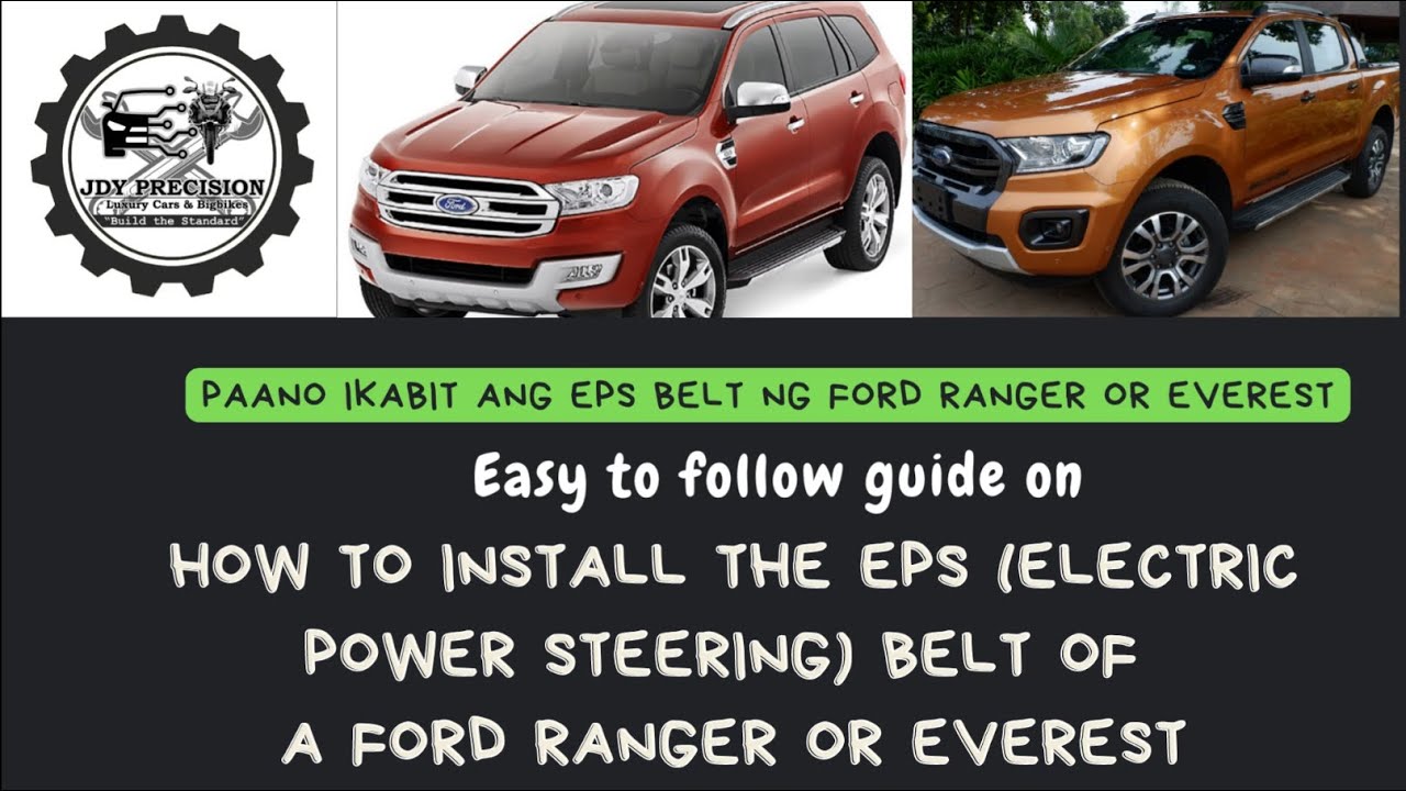 How to Install an EPS (Electric Power Steering) Belt of Ford Ranger or