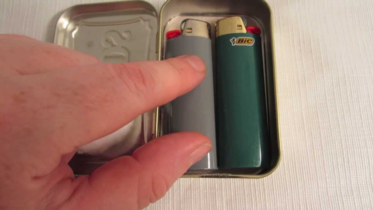 Bic Lighters Storage Tin (Bug Out Bag) YouTube