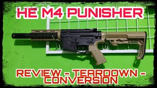 COMWORK : MAINAN HE M4 PUNISHER WGG STANDART CONVERT TO AEG BB 6MM | CHRONO TEST BEFORE & AFTER |