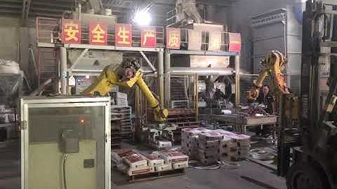 robotic palletizing #industrialrobots #fanucrobot #palletizing #roboticautomation #palletizingrobot