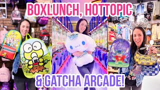 BOXLUNCH, GATCHA, & HOTTOPPIC Finds! | Gatcha Claw Machine Arcade | Florida Mall Shopping