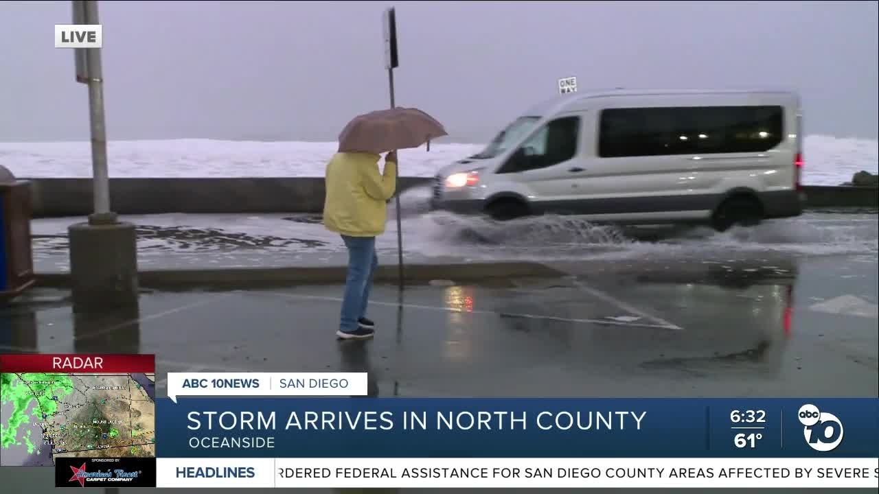 Another round of rain hits North County - YouTube