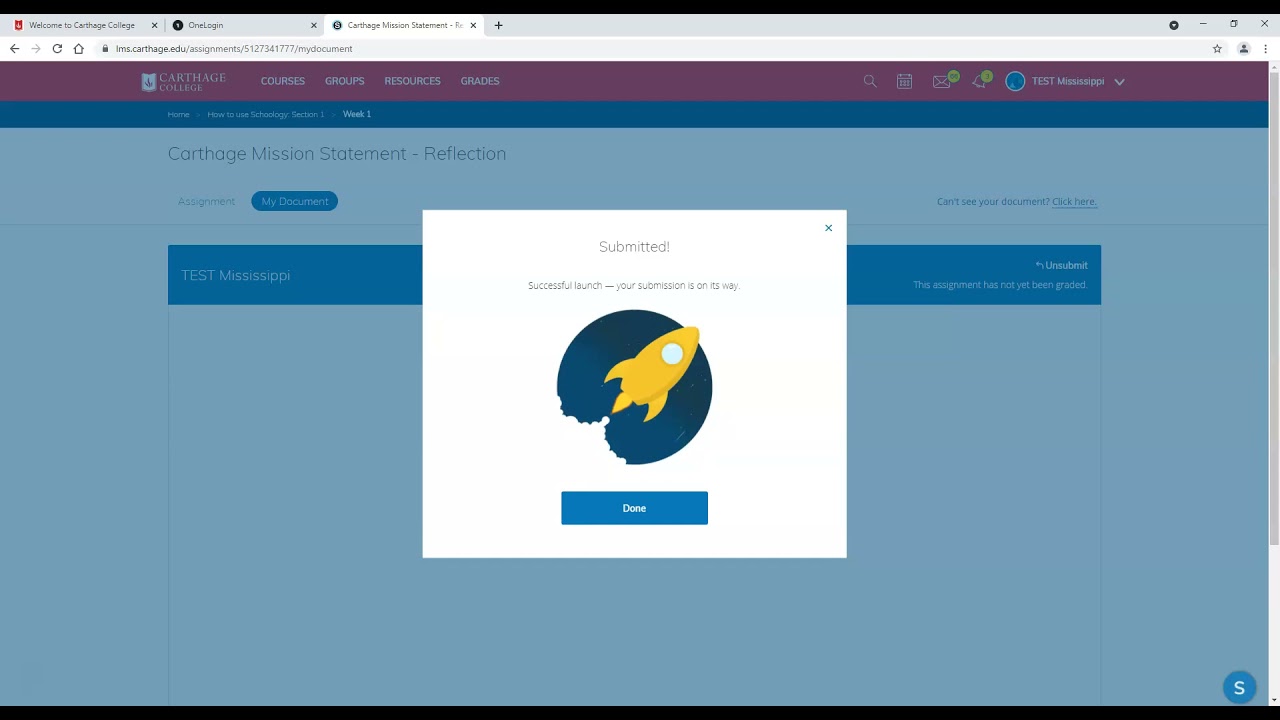 Using Schoology as a student - Carthage College - YouTube