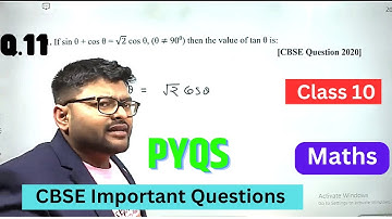 If sin θ + cos θ = √2 cos θ, (θ ≠ 900) then the value of tan θ is:
