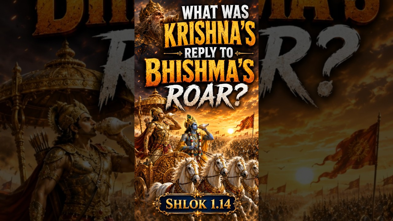 1.14 Eng *Bhagavad Gita Chapter 1 Shlok 14 | Krishna and Arjuna Blow Their  Conches**
