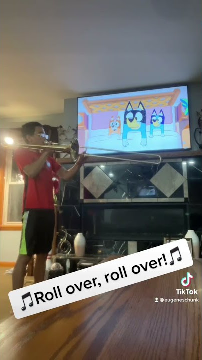 Four in the bed! #bluey #trombone #flute