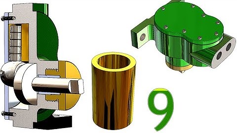 9- Project 21| Piston Pump |SolidWorks Tutorial : bushing