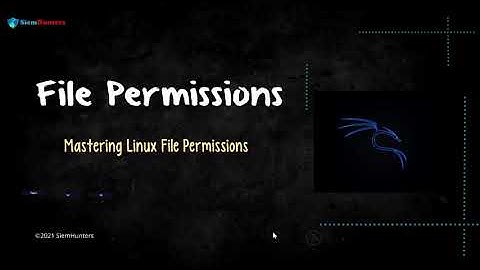 file permissions in kali linux | @siemhuntersofficial chmod command