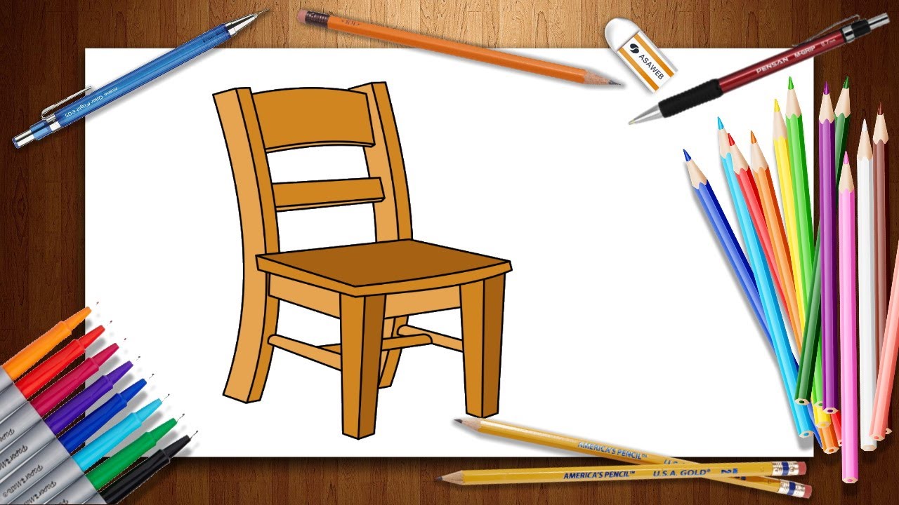 How to draw a chair step by step Drawing chair Drawing tutorial YouTube
