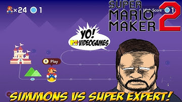 Super Mario Maker 2! Simmons vs Super Expert! - YoVideogames