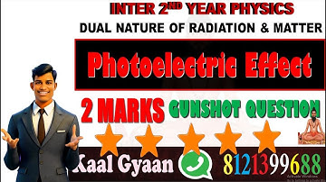 Dual Nature of Radiation and Matter – Photoelectric Effect – Class12 Physics 2Marks Imp Questions