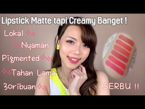 lipstick-matte-lokal,-nyaman,-pigmented,-tahan-lama,-cuma-30ribuan-|-red-a-matte-lipstick