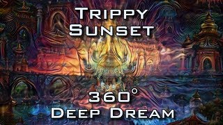 360 VR Trippy Sunset - Psychedelic DeepDream Temple Trip 4K UltraHD