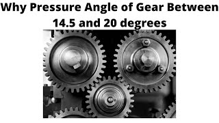 Why pressure angle of gear is between 14.5 and 20 degree