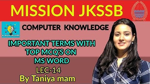 IMPORTANT TERMS AND TOP MCQ