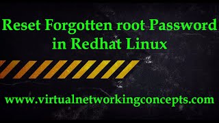 Reset Forgotten root Password in Redhat Linux