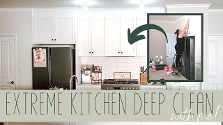 EXTREME KITCHEN DEEP CLEAN WITH ME | 2021 mid week cleaning motivation
