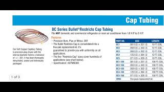 Capillary Tube Selection | Find Capillary Tube Size | HVAC & Refrigeration Professionals