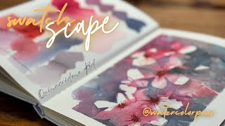 Watercolor Swatch and Scape: Quinacridone Red