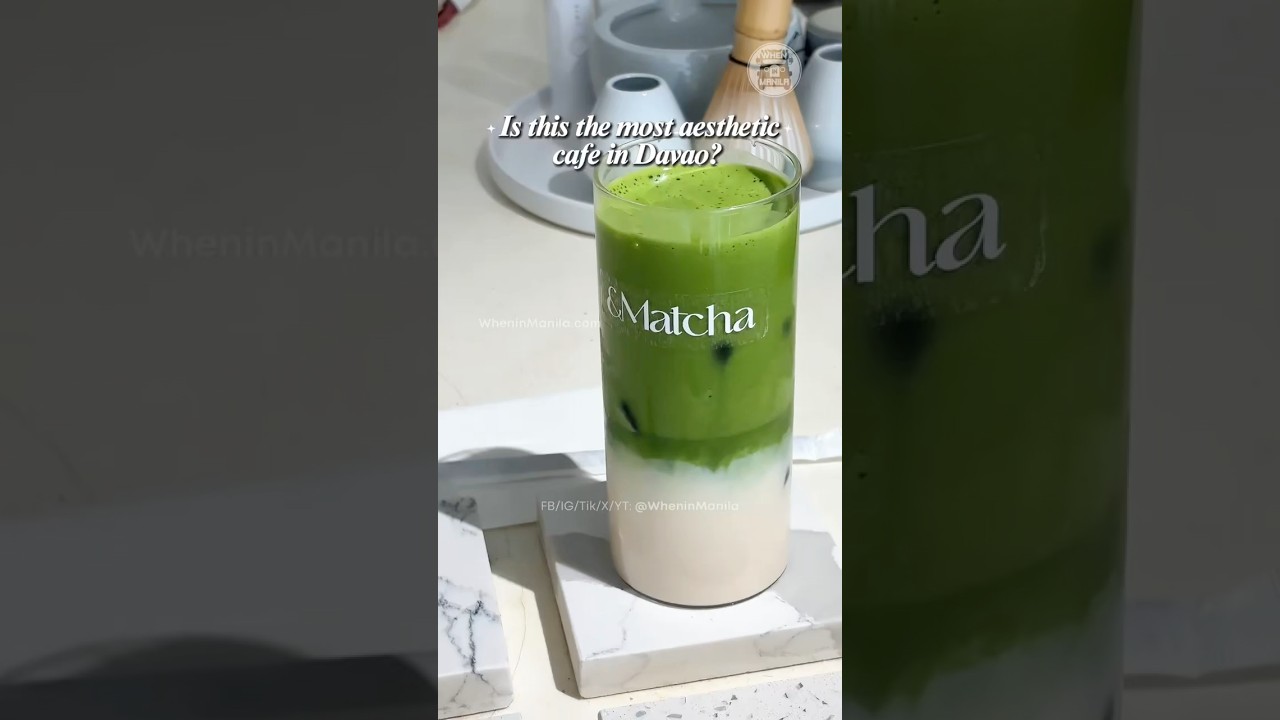 Эстетичное кафе с матчей в Давао! Мы оценили их фирменные напитки и интерьер, напоминающий облака...