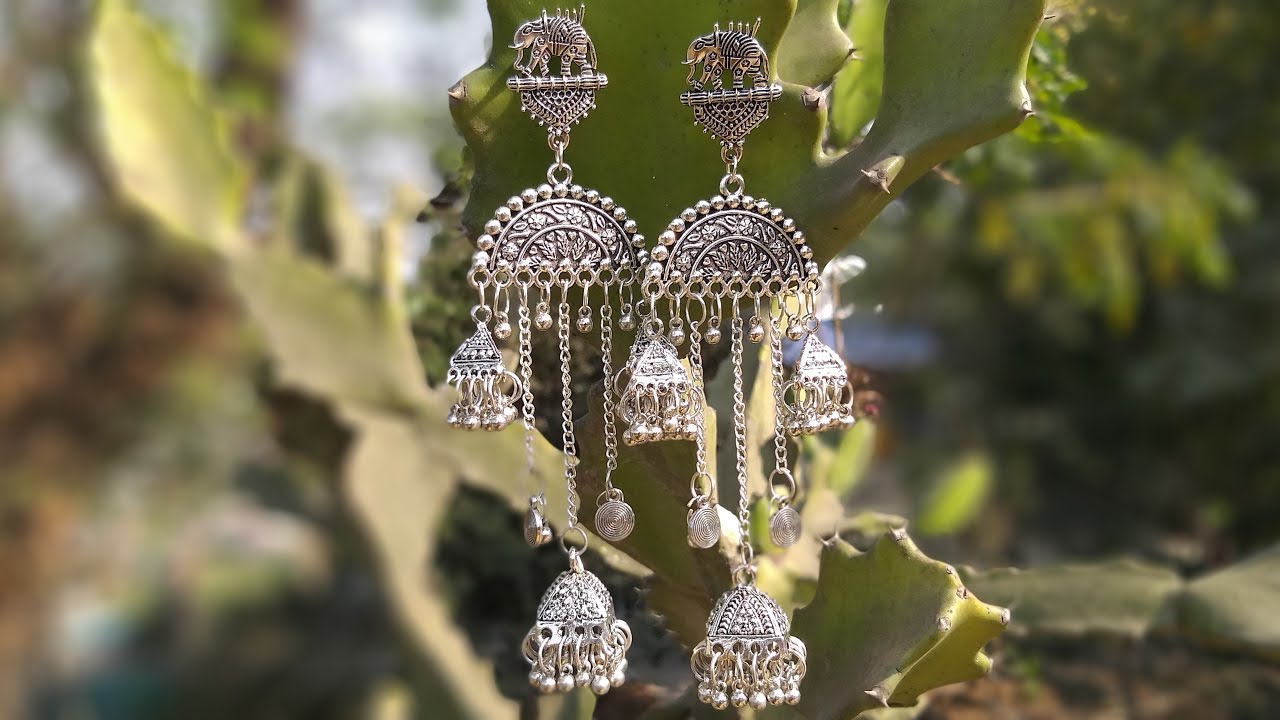 Make Stylish Oxidized EARRING  || Step-by-Step