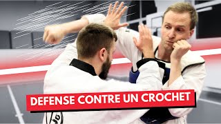 3 défenses contre un crochet large (application Poomsae Sipjin) | Taekwondo