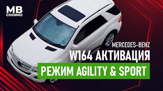 Mercedes W164 activation of Agility(A) Sport (S) and Off-Road package modes using the Vediamo.