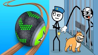 "Going Ball vs Thief Puzzle Fun Brain Challenge Game Satisfying ASMR Viral Addictive 🎯🔥 screenshot 5