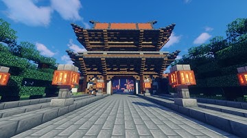 I Build A Japanese Shrine In Minecraft Survival ( Part 1/2 ) *Mon Gate*