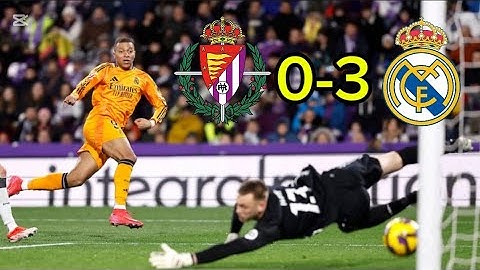 Resumen del Real Valladolid 0-3 Real Madrid de la liga EA SPORTS hat-trick de Mbappé